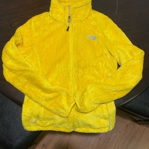 Size small yellow polyester North Face jacket